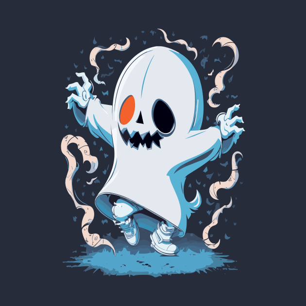 Dabbing Halloween Ghost by Maria Murtaza