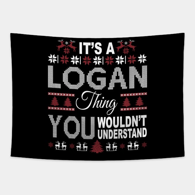 It's LOGAN Thing You Wouldn't Understand Xmas Family Name Tapestry by Salimkaxdew