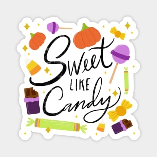 "Sweet Like Candy" - Sweet and Spooky Treats: Assorted Halloween Candies Magnet