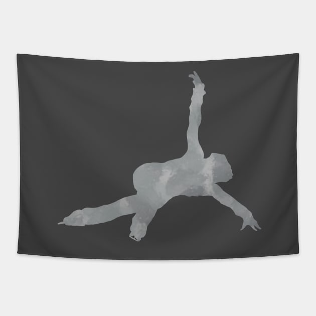 Grey figure skater Tapestry by Becky-Marie