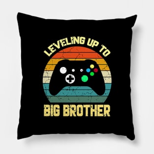 Leveling up to Big Brother funny gamer boys kids men Pillow