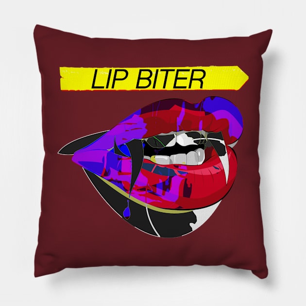 Lip Biter Pillow by psanchez