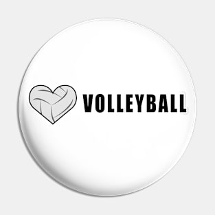 Love Volleyball Pin