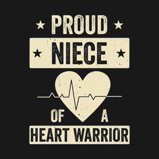 Open Heart Surgery CHD Transplant Niece of a Heart Warrior T-Shirt