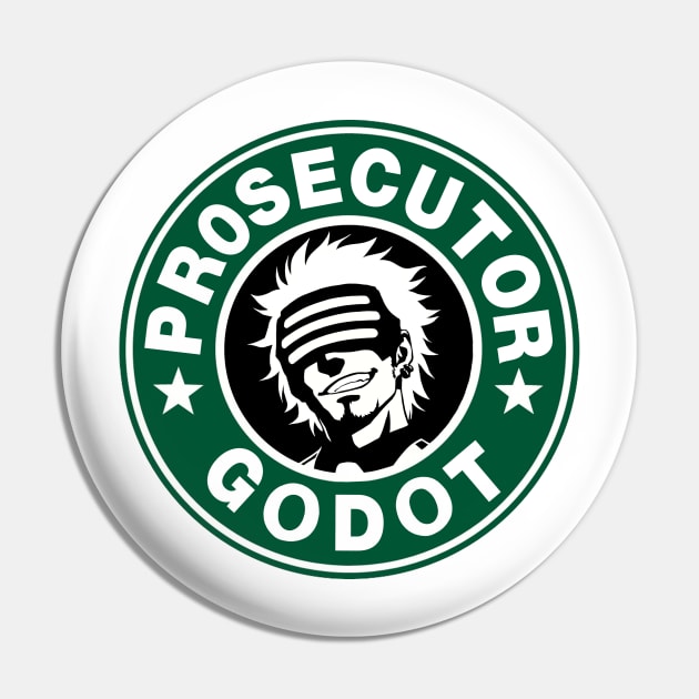 Prosecutor Godot Coffee Pin by spookyruthy