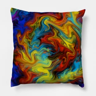 Abstract #8 World Globe of Liquid Color Pillow