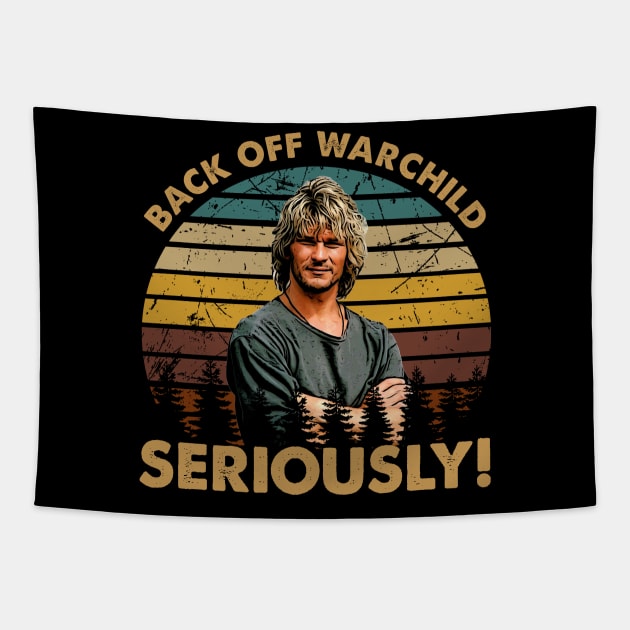 Retro vintage seriously main character art Tapestry by Madisen Harvey