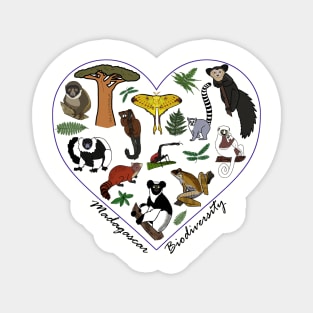 Madagascar Biodiversity Heart Magnet