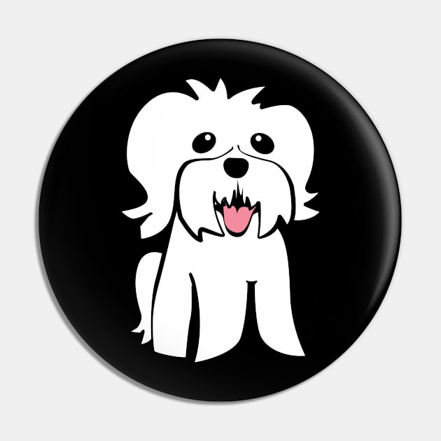 I Like Dogs: Maltese Pin by ConstellationPublishing