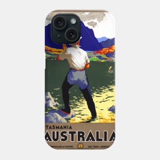 Vintage Travel Poster  Tasmania Australia Phone Case