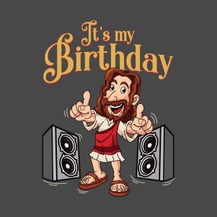 Funny Dancing Christmas Jesus Birthday Party T-Shirt