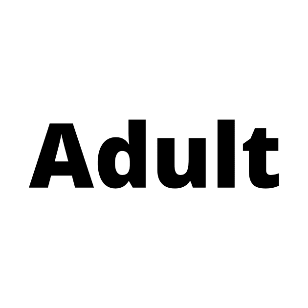 Adult Simple Word Typography by Word Minimalism