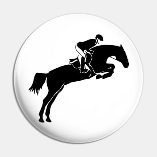 English Riding Hunter Jumper Girl Riding Horse' Pin