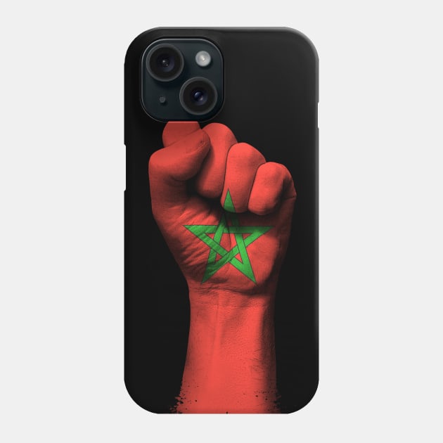 Flag of Morocco on a Raised Clenched Fist Phone Case by jeffbartels