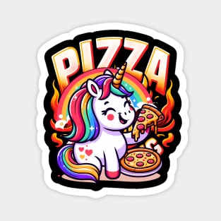 Pizza Unicorn Lover, Love Eating Pizza Magnet