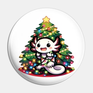 Axolotl Christmas Pin