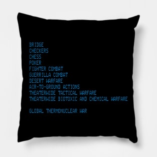 WarGames - List Games Pillow