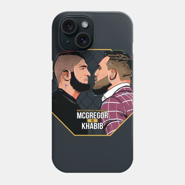 Mcgregor Vs. Khabib Phone Case by portraiteam