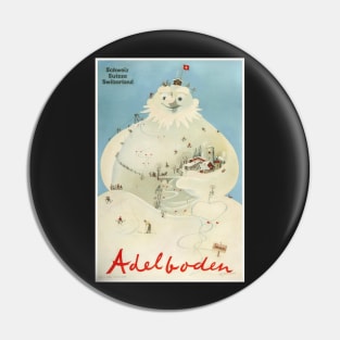 Adelboden,Schweiz, Ski Poster Pin