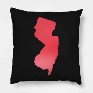 New Jersey state red Pillow