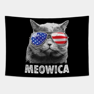 4th Of July Cat Shirt Tapestry