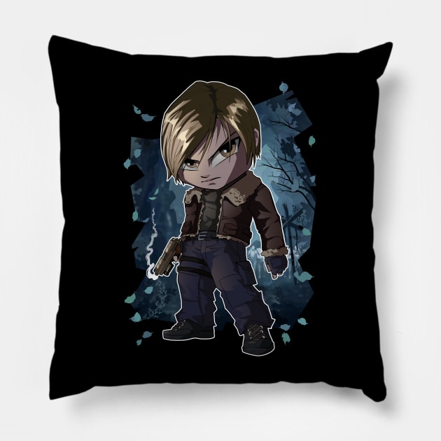 Leon Kennedy Pillow by Raul_Picardo