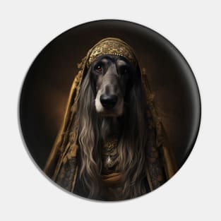 Stately Afghan Hound - Medieval Afghan Royal Prince Pin