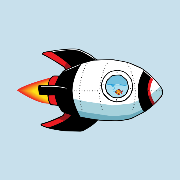 Goldfish Rocket ship by Vin Zzep