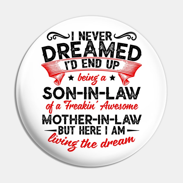 Proud Son In Law - Gift for Son In Law Pin by lostbearstudios