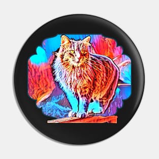 Cat drawing painting design Pin