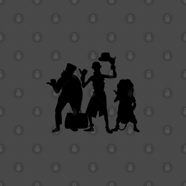 Hitchhiking Ghosts Silhouette Black by FandomTrading