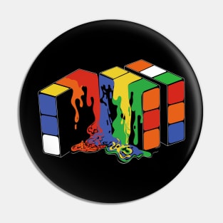 melting rubiks cube Pin