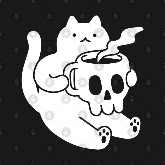 Cat And Skull Mug by Jurou