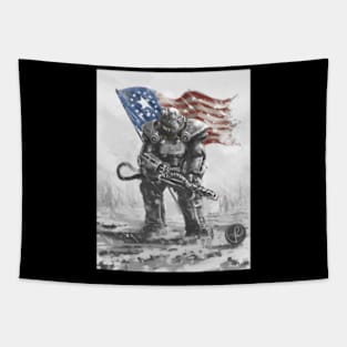 Fallout 3 Enclave Battle Power Armor Gaming Tapestry