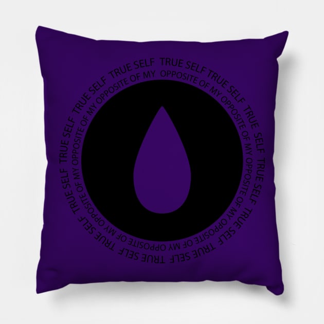 [Tsunshun] Opposite of My True Self (Black) Pillow by cafephantom