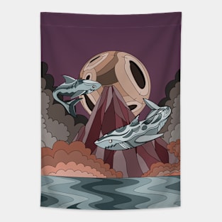 space sharks Tapestry