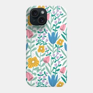 Gentle abstract pastel floral garden Phone Case