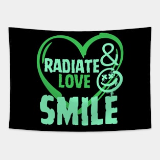 Radiate love quote Tapestry