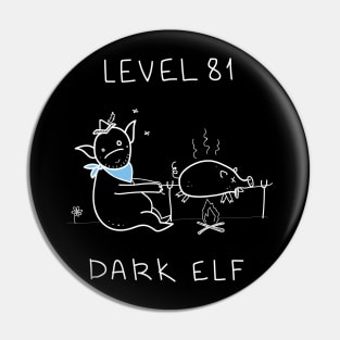 Level 81 Dark Elf - black ($ for SilverCord-VR) Pin