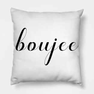 Boujee, Stylised Font in Black Pillow