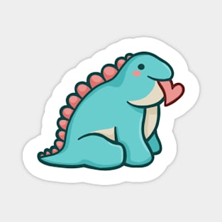 Cute Chubby Stegosaurus, Love, Dinosaur Magnet