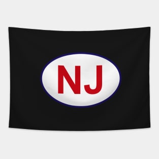 New Jersey State Sticker Tapestry