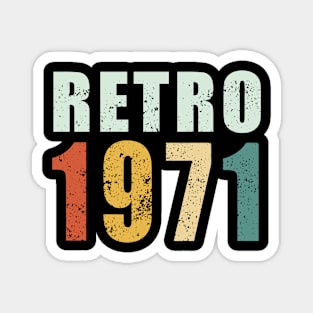 50th Birthday Gifts Year Old - Retro 1971 T-Shirt Magnet