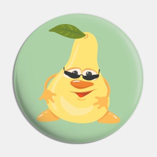 Pear with glasses Pin