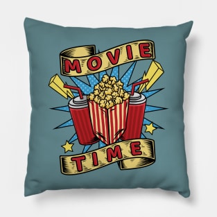 movie time pop art Pillow