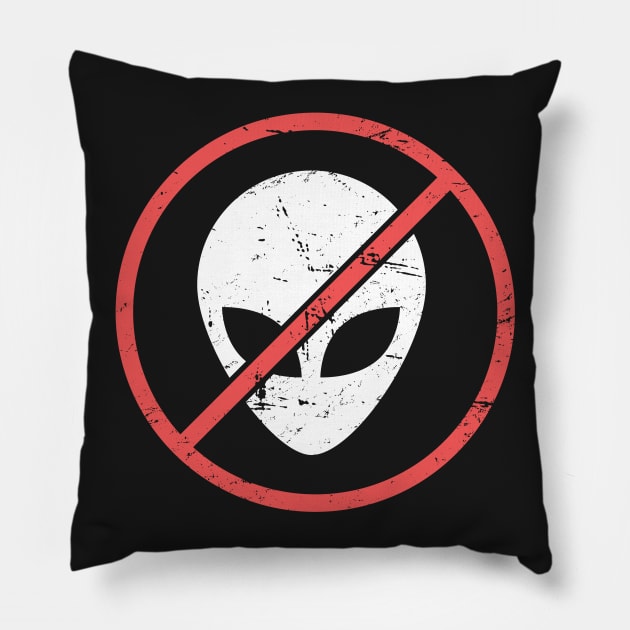 Anti Alien & UFO Design Pillow by MeatMan