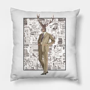 Retro Stag // Bilcos Designs Pillow