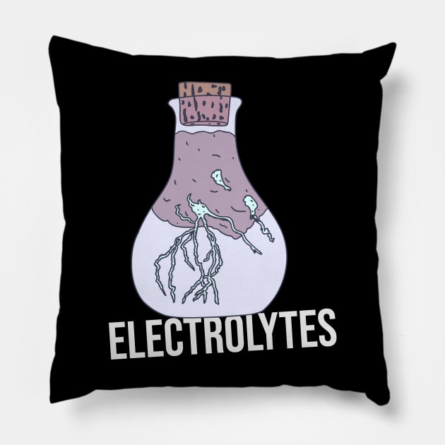 Electrolytes - Lightning in a Bottle Pillow by DeWinnes