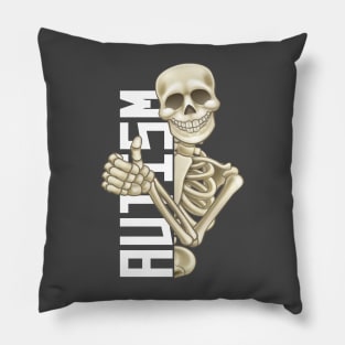 Autism Skeleton Meme: Skeletons in the Neurodiverse Closet Pillow