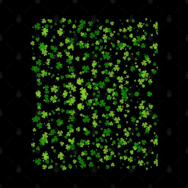 St Patrick's Day Shamrock Clover Leaf Pattern by trendybestgift